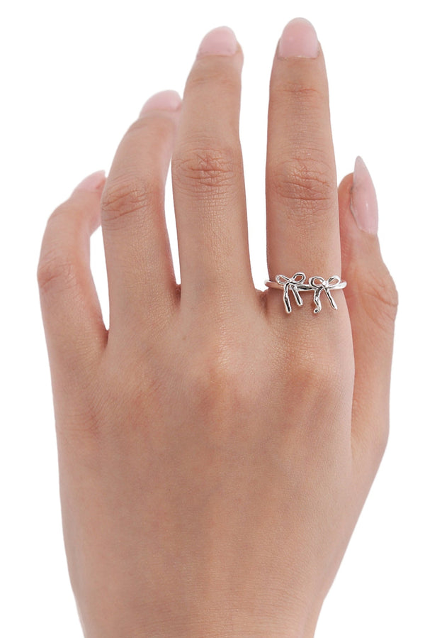 Twin Bow-Knot Ring