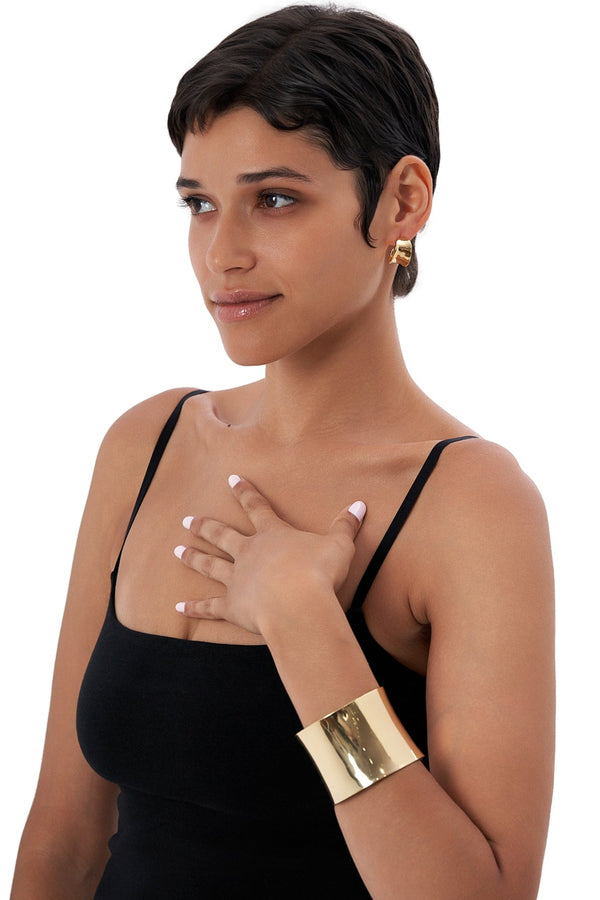 Mirror Hoops & Mirror Cuff Bracelet