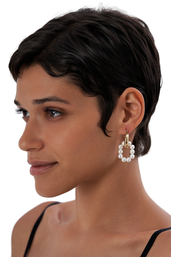 Everyday Pearl Hoops