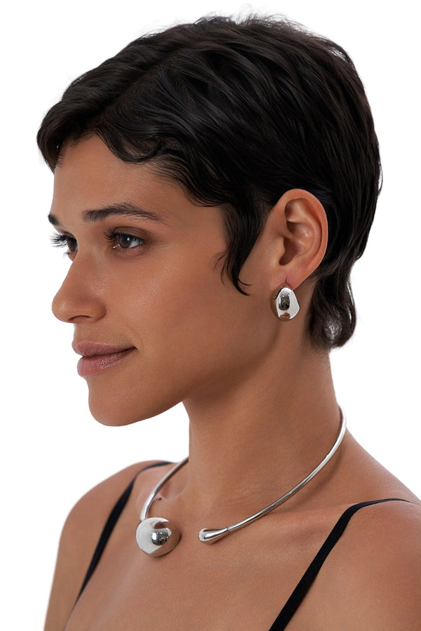 Sculptural Everyday Earrings & Choker