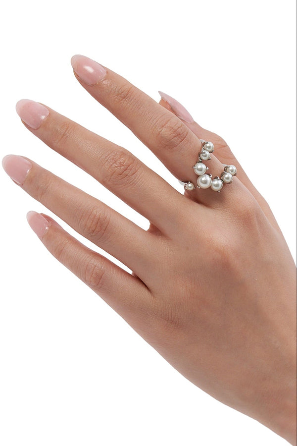 Victoria-inspired Pearl Orbit Ring